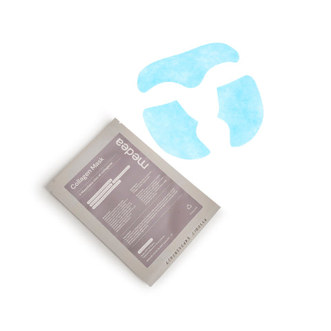 Maschera viso blu in idrogel Medea Skin al collagene con azione idratante, rassodante e illuminante