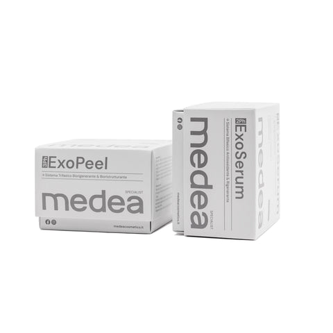 Linea professionale Medea ExoPeel e 2PH ExoSerum – trattamenti viso bioregeneranti e ristrutturanti